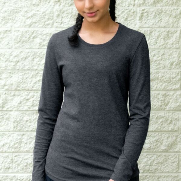 ATC EUROSPUN® RING SPUN LONG SLEEVE LADIES' TEE. Thumbnail